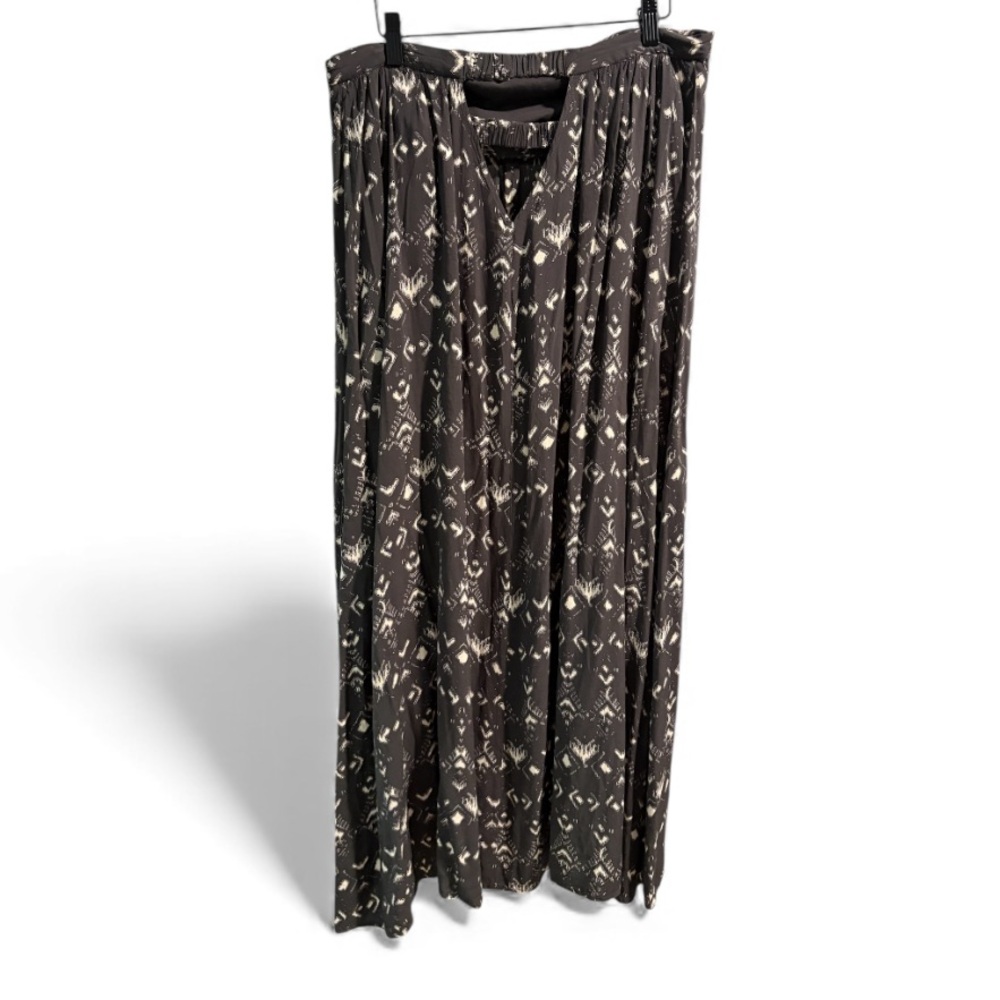 Free People Charcoal Gray &‎ Ivory Sleeveless High Low Dress- Size Medium - Picture 2 of 5
